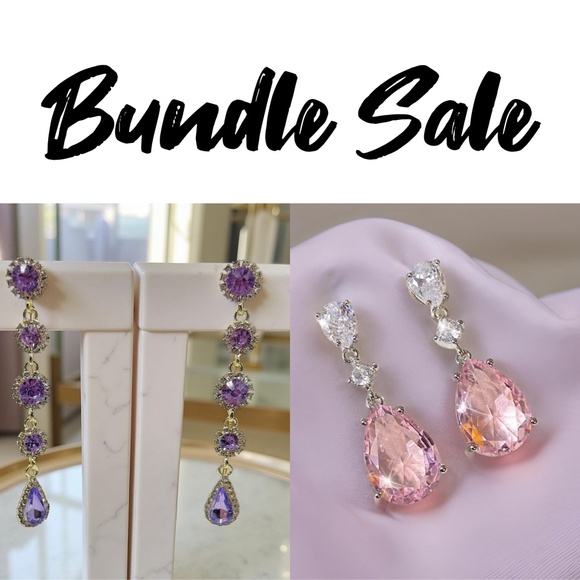 Fashion Statement Earring 2 Pairs Bundle Style1 - Picture 1 of 7